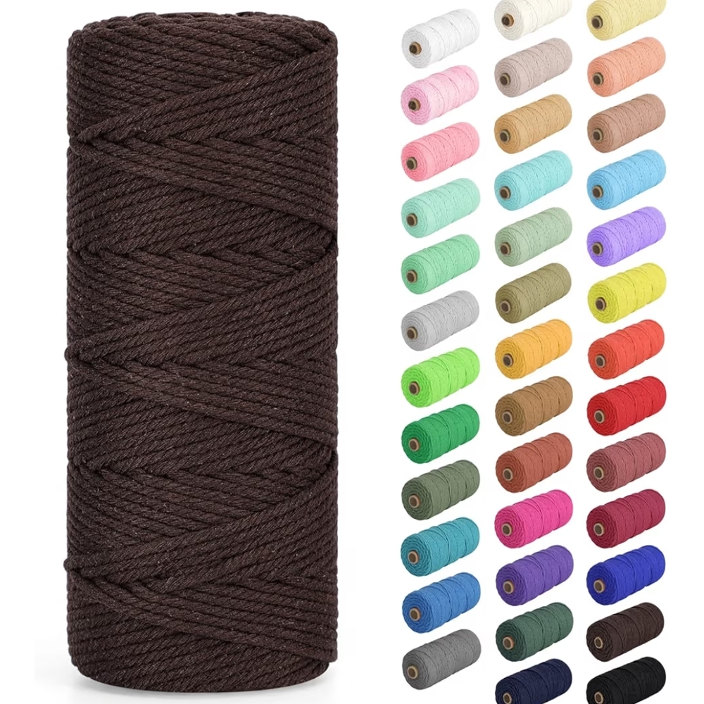 New Dark Coffee Macrame Cord(2 mm X 220 Yards)